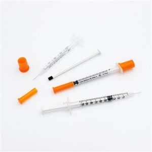Disposable Insulin Syringes Orange Cap 