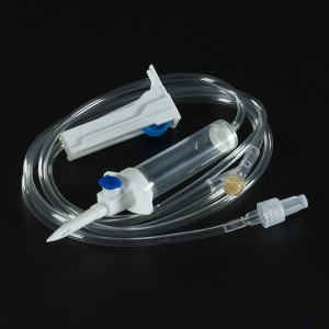 Hoʻonohonoho ʻia ʻo Medical IV drip set Disposable IV Infusion set me ka kānana