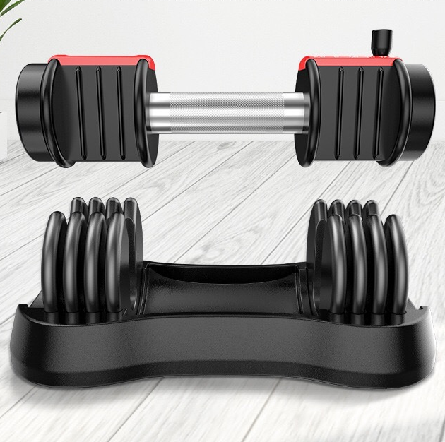 Body Building Home Gym Fitness Equipment Set Dumbbell yang Dapat Disesuaikan Dijual 12 kg6