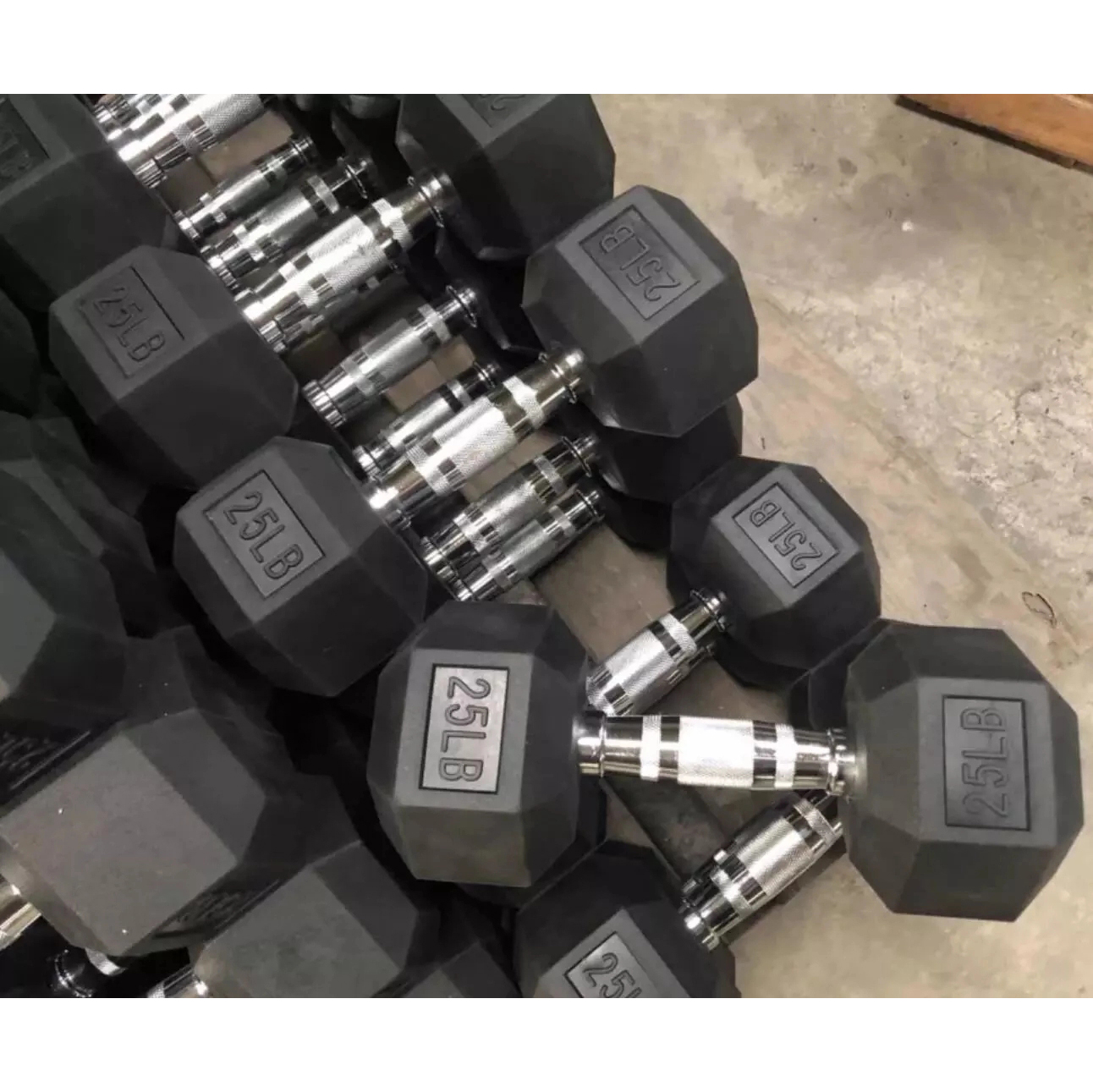 Fitness Body Building Ngangkat Bobot Ngarep Gym Gunakake Murah Hex Dumbbell6