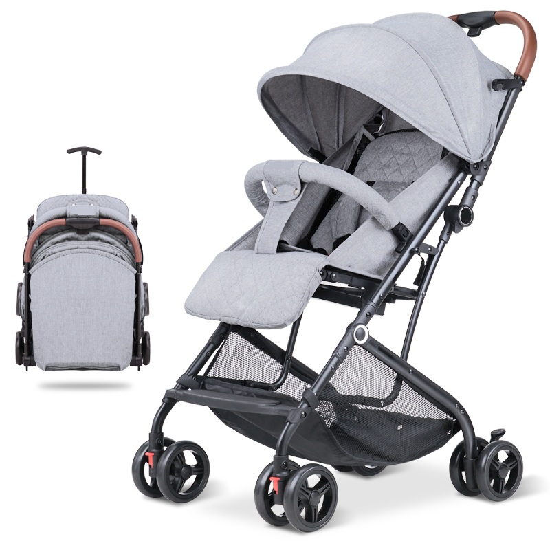 Stroller leanbh meáchan éadrom ilfheidhmeach 3 in 1 carr leanbh Compordach2